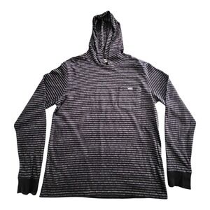 VANS Street Style Long‎ Sleeve Hoodie Pullover Tee SkaterMens Size Large Black